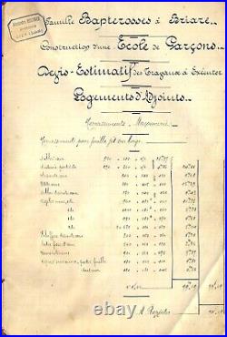 Briare (45) Famille Bapterosses / École De Garcons / Décompte Des Travaux 1905