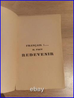 Brochure de propagande imprimée en français, avec couverture illustrée et texte