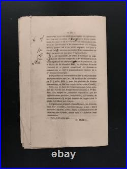Brouillon d'une lettre à Napoléon III par le Général Préval sur l'Armée de Paris