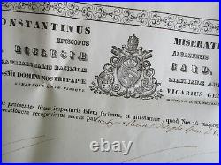 Bulle papale pontificale 1854 authentification relique reliquaire Joseph BVM