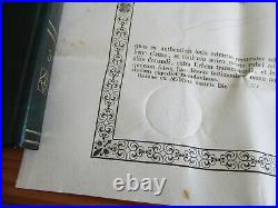 Bulle papale pontificale 1854 authentification relique reliquaire Joseph BVM