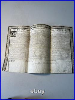 Bulle pontificale Manuscrite 1736 Clément Magnifiquement enluminée Liège Huy