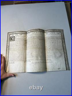 Bulle pontificale Manuscrite 1736 Clément Magnifiquement enluminée Liège Huy