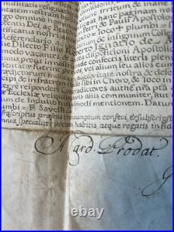 Bulle pontificale Manuscrite 1736 Clément Magnifiquement enluminée Liège Huy