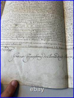 Bulle pontificale Manuscrite 1736 Clément Magnifiquement enluminée Liège Huy