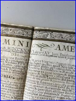 Bulle pontificale Manuscrite 1736 Clément Magnifiquement enluminée Liège Huy