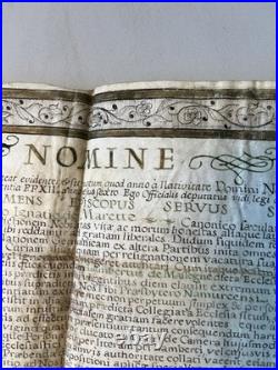 Bulle pontificale Manuscrite 1736 Clément Magnifiquement enluminée Liège Huy