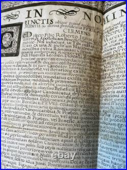 Bulle pontificale Manuscrite 1736 Clément Magnifiquement enluminée Liège Huy