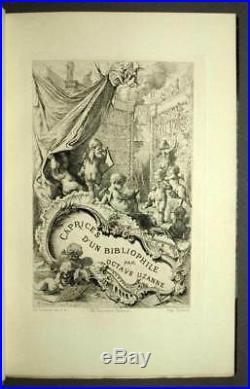 CAPRICE D'UN BIBLIOPHILE par Octave UZANNE 1878 reliure demi maroquin signée