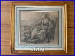 CHARDIN Litho Fait pour Mme de Pompadour Facsimilé de 1922 Tampon Albertina