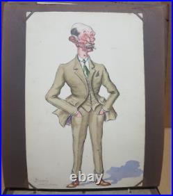 CHATELLERAULT rare album de 46 aquarelles militaires et personnalités vers 1930