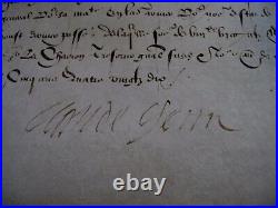 CLAUDE CHENU DU BOIS-PLESSIS Autographe Signé 1590 MARECHAL CAMP ARMEE ANJOU