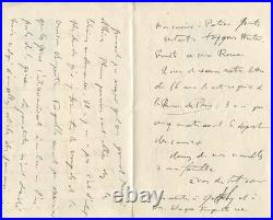 CLEMENCEAU (Georges) en Grèce, lettre et billet autographes signés vers 1896