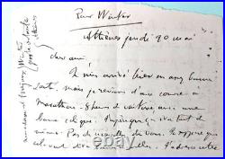 CLEMENCEAU (Georges) en Grèce, lettre et billet autographes signés vers 1896