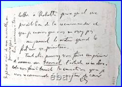 CLEMENCEAU (Georges) en Grèce, lettre et billet autographes signés vers 1896