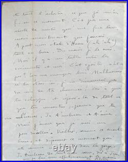 COLETTE. Lettre autographe de Colette à son amie Marguerite Moreno, 1918