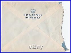 COLETTE Lettre autographe signée Monte-Carlo 3 mars 1953