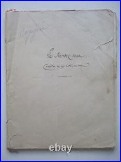 COPPEE François Le Rendez-vous Manuscrit autographe complet Signé 1872