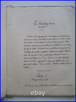 COPPEE François Le Rendez-vous Manuscrit autographe complet Signé 1872