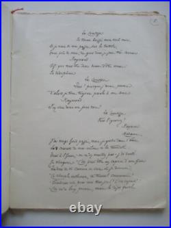 COPPEE François Le Rendez-vous Manuscrit autographe complet Signé 1872