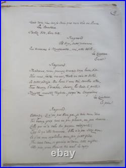 COPPEE François Le Rendez-vous Manuscrit autographe complet Signé 1872