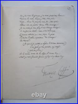 COPPEE François Le Rendez-vous Manuscrit autographe complet Signé 1872