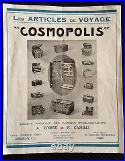 COSMOPOLIS Articles de voyage COMBE et CAMILLI Londres-Paris années 1920