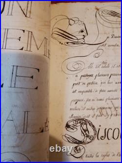 Cahier Livre Arithmetique Enluminure Ecrit A La Main 1816 Instituteur