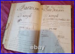 Cahier Livre Arithmetique Enluminure Ecrit A La Main 1816 Instituteur