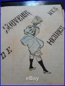 Cahier d un militaire du 4ème Zouave, illustré. Chansons et dessins, 1902