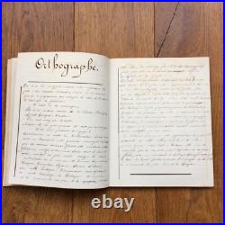 Carnet Ecrit Main Cours de cinquième Pensionnat de la Mère de Dieu à Brest 1880