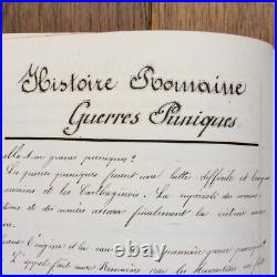 Carnet Ecrit Main Cours de cinquième Pensionnat de la Mère de Dieu à Brest 1880