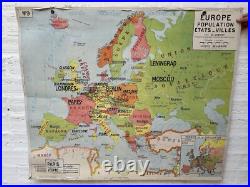 Carte Affiche scolaire Delagrave type Vidal Europe Politique et Physique Carte Affiche scolaire Delagrave type Vidal Europe Politique et Physique