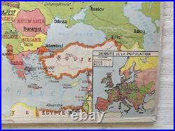 Carte Affiche scolaire Delagrave type Vidal Europe Politique et Physique