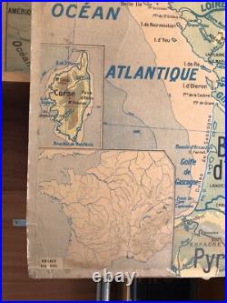 Carte Affiche scolaire Delagrave type Vidal France Physique