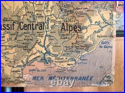 Carte Affiche scolaire Delagrave type Vidal France Physique