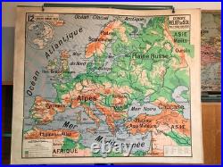 Carte Affiche scolaire Vidal Lablache n°12 Europe Physique