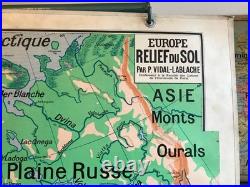 Carte Affiche scolaire Vidal Lablache n°12 Europe Physique