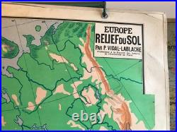 Carte Affiche scolaire Vidal Lablache n°12 Europe Physique