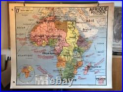 Carte Affiche scolaire Vidal Lablache n°17 Afrique Politique