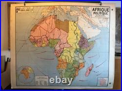 Carte Affiche scolaire Vidal Lablache n°17 Afrique Politique