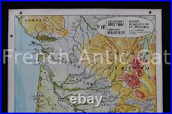 Carte Scolaire Armand Colin Varon Bassin d'Aquitaine Pyrenees Géologie 107 ecole
