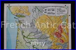 Carte Scolaire Armand Colin Varon Bassin d'Aquitaine Pyrenees Géologie 107 ecole