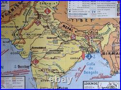 Carte affiche scolaire Hatier no Vidal Inde géographie humaine / Inde physique