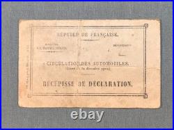 Carte grise ancienne, Motobécane MB1 2Cv 1929