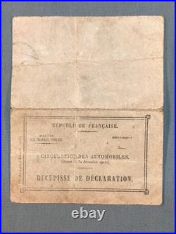 Carte grise ancienne, Motobécane MB1 2Cv 1929