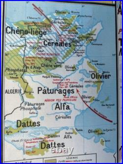 Carte scolaire Afrique Occidentale Tunisie N 37 38 Affiche