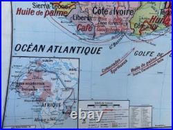 Carte scolaire Afrique Occidentale Tunisie N 37 38 Affiche