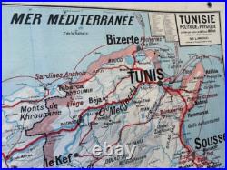 Carte scolaire Afrique Occidentale Tunisie N 37 38 Affiche