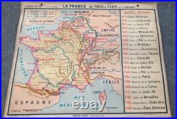 Carte scolaire Hatier type Vidal La France de 1610 à 1789